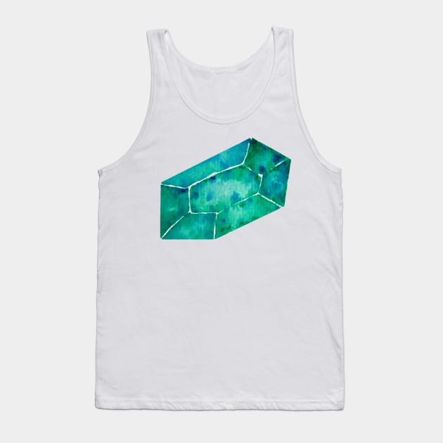 Green crystal Tank Top by Annka47